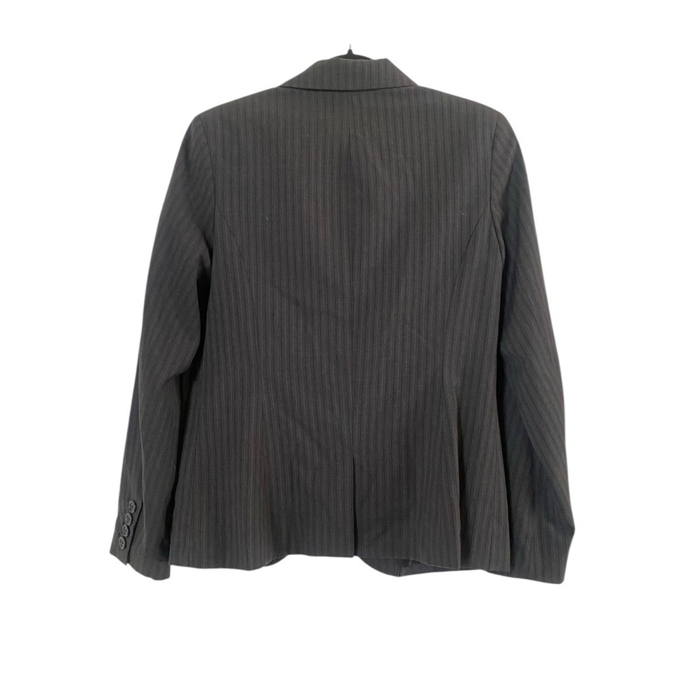 Merona Womens Taupe Striped Suit Blazer Size 10 Pants Size 8 Career Business - Picture 6 of 16